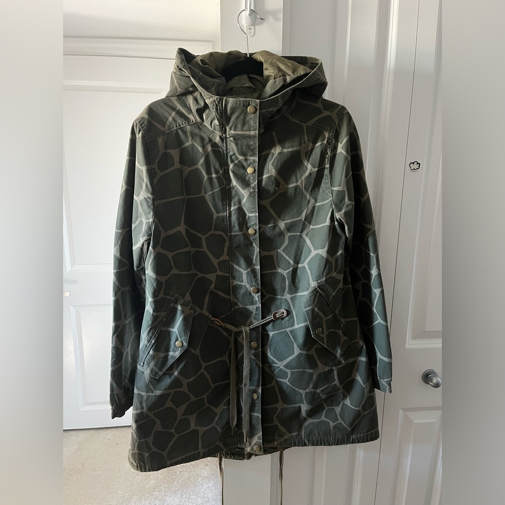 Adidas | Khaki Military Style Jacket | Size Small